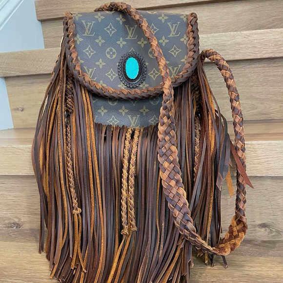 Fringe Louis Vuitton Crossbody with Turquoise - Picture 5 of 5
